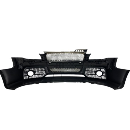 Προφυλακτήρας εμπρός για Audi A4 B7 8E (2004-2008) - S Line Design με γρίλια χρωμίου,  με ανοίγματα για πιτσιλίθρες