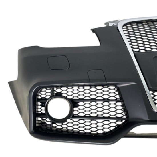 Προφυλακτήρας εμπρός για Audi A4 B7 8E (2004-2008) - S Line Design με γρίλια χρωμίου,  με ανοίγματα για πιτσιλίθρες