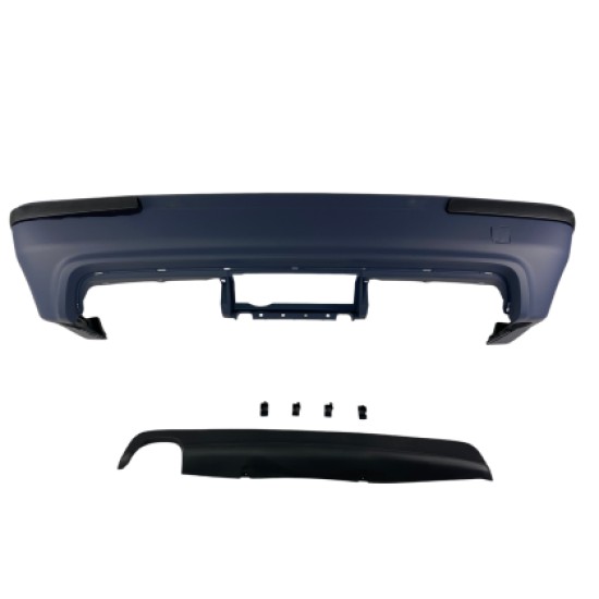 Πίσω προφυλακτήρας για BMW E39 sedan με μονό diffuser - M5 design χωρίς ανοίγματα για parktronic