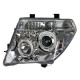 Φανάρια εμπρός led angel eyes για Nissan Navara / Pathfinder (2005-2009) - chrome , με λάμπες (Η1) - σετ 2τμχ.