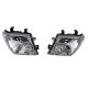 Φανάρια εμπρός led angel eyes για Nissan Navara / Pathfinder (2005-2009) - chrome , με λάμπες (Η1) - σετ 2τμχ.
