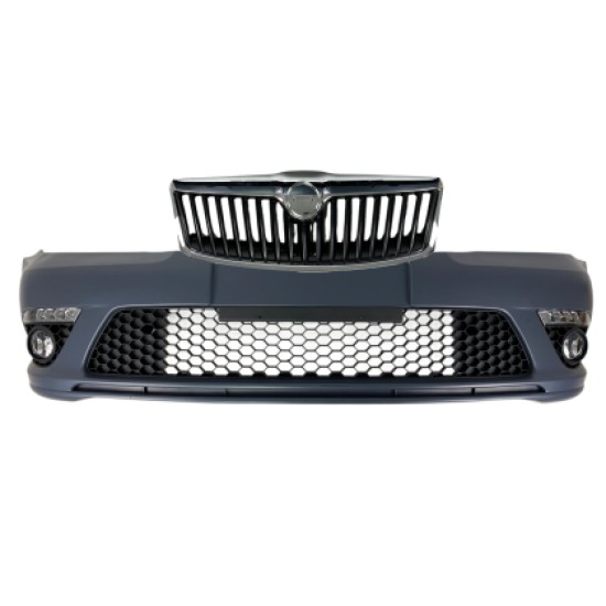 Προφυλακτήρας εμπρός για Skoda Octavia 2 (2009-2013) facelift με φώτα ημέρας και προβολάκια