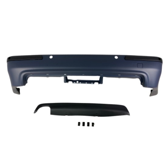 Πίσω προφυλακτήρας για BMW E39 sedan με μονό diffuser - M5 design με ανοίγματα για parktronic