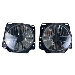 Φανάρια εμπρός με σταυρό Vw Golf II (1983-1993) - chrome ,  χωρίς  λάμπες (Η 4 ) - σετ 2τμχ.