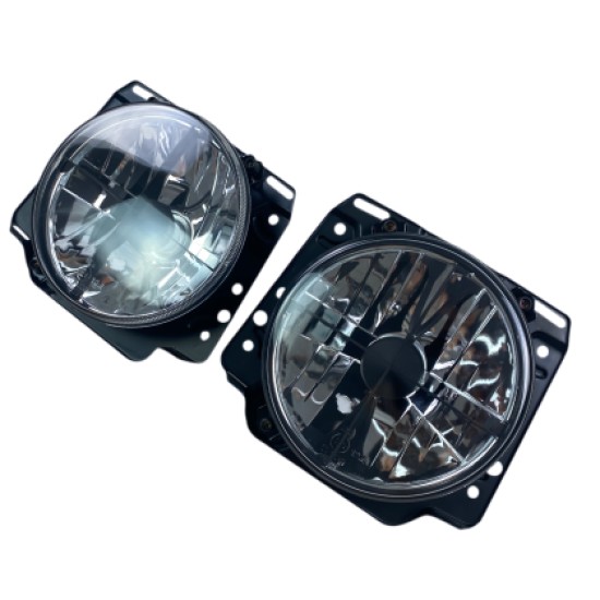 Φανάρια εμπρός με σταυρό Vw Golf II (1983-1993) - chrome ,  χωρίς  λάμπες (Η 4 ) - σετ 2τμχ.