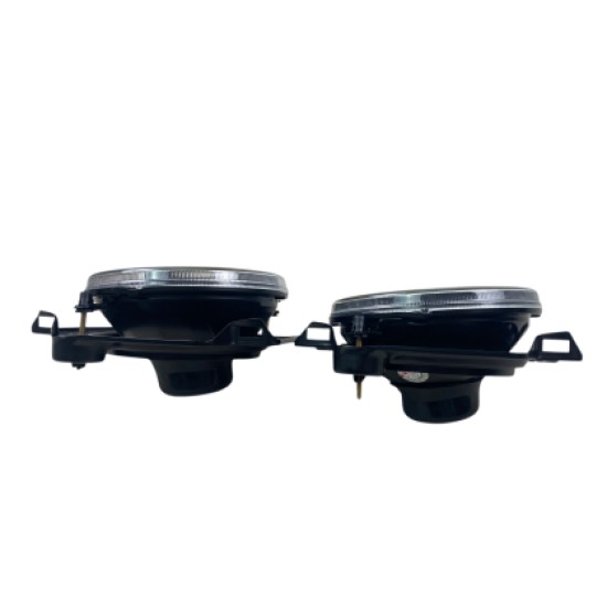 Φανάρια εμπρός με σταυρό Vw Golf II (1983-1993) - chrome ,  χωρίς  λάμπες (Η 4 ) - σετ 2τμχ.