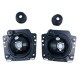 Φανάρια εμπρός με σταυρό Vw Golf II (1983-1993) - chrome ,  χωρίς  λάμπες (Η 4 ) - σετ 2τμχ.