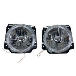 Φανάρια εμπρός angel eyes για Vw Golf II (1983-1993) - chrome ,  χωρίς  λάμπες (Η 4 ) - σετ 2τμχ.