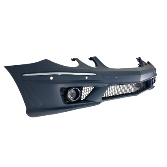 Προφυλακτήρας εμπρός για Mercedes W211 E-Class (2006-2009) - AMG Design με ανοίγματα για parktronic  και προβολάκια