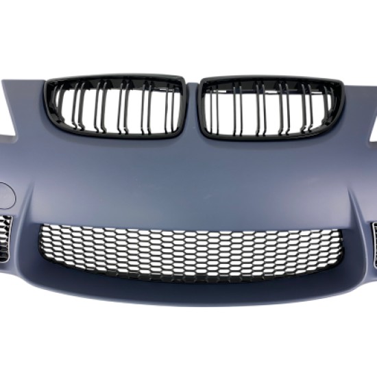 Προφυλακτήρας εμπρός BMW E90 (2008+) - M3 design με καρδιές, άνοιγμα για προβολάκια, χωρίς parktronic