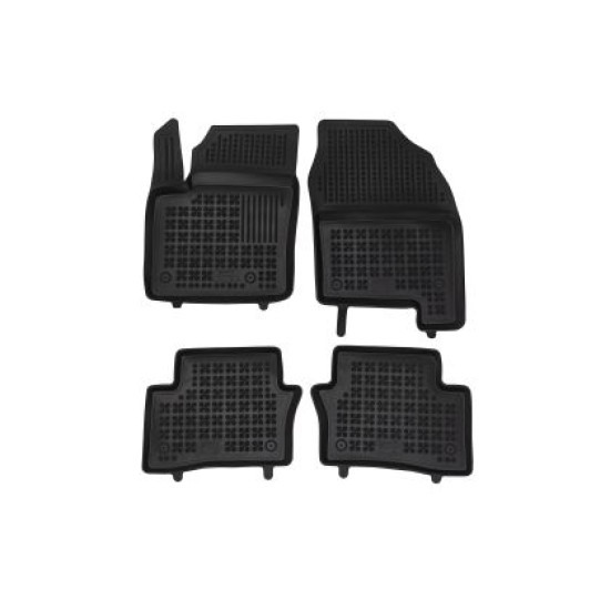 Λαστιχένια πατάκια Rezaw Plast για Toyota C-HR (2023+) Hybrid με πυροσβεστήρα στον συνοδηγό τύπου σκαφάκι - 4τμχ.