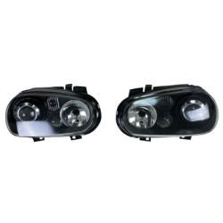 Φανάρια εμπρός για Vw Golf IV R32 - μαύρα , χωρίς λάμπες (Η7) - σετ 2τμχ.