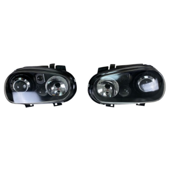 Φανάρια εμπρός για Vw Golf IV R32 - μαύρα , χωρίς λάμπες (Η7) - σετ 2τμχ. Φανάρια εμπρός για Vw Golf IV R32 - μαύρα , χωρίς λάμπες (Η7) - σετ 2τμχ.