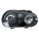 Φανάρια εμπρός angel eyes για Vw Golf IV R32 - μαύρα , χωρίς λάμπες (Η7) - σετ 2τμχ.