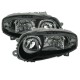 Φανάρια εμπρός για Alfa Romeo 147 (2001-2004) - , μαύρα , χωρίς λάμπες (Η7/H1) - σετ 2τμχ.