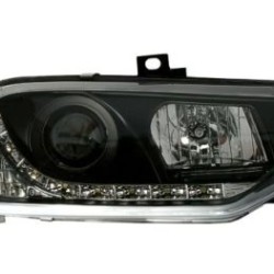 Φανάρια εμπρός led για Alfa Romeo 156 (1997-2003) - μαύρα , με λάμπες (Η1) - σετ 2τμχ.