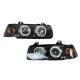 Φανάρια εμπρός angel eyes για BMW E36 (1991-1999) 2d coupe - μαύρα , με λάμπες (Η1) - σετ 2τμχ. Φανάρια εμπρός angel eyes για BMW E36 (1991-1999) 2d coupe - μαύρα , με λάμπες (Η1) - σετ 2τμχ.