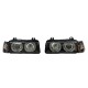 Φανάρια εμπρός angel eyes για Bmw E36 (1991-2000) 4d sedan - μαύρα , χωρίς λάμπες (Η7) - σετ 2τμχ.
