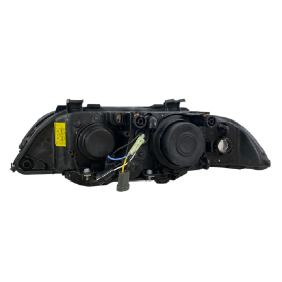 Φανάρια εμπρός angel eyes για BMW E39 (1995-2003) - μαύρα , με λάμπες (Η7) - σετ 2τμχ.