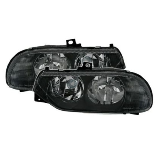 Φανάρια εμπρός για Alfa Romeo 156(1997-2003) - μαύρα , χωρίς λάμπες (Η7) - σετ 2τμχ.