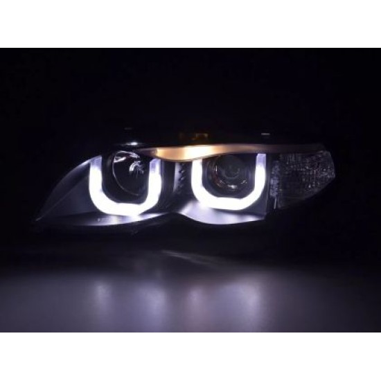 Φανάρια εμπρός με 3D angel eyes για BMW E46 (2001-2005) sedan,combi Φανάρια εμπρός με 3D angel eyes για BMW E46 (2001-2005) sedan,combi
