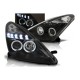 Φανάρια εμπρός angel eyes για Toyota Celica T230 (1999-2005) - μαύρα , με λάμπες (Η1) - σετ 2τμχ.