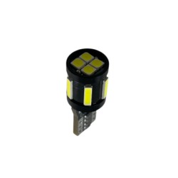 Led λάμπα τύπου Τ10 με 5 SMD led 7020 + 4 SMD μπροστά 3030 - Canbus 5000K - 1τμχ. Led λάμπα τύπου Τ10 με 5 SMD led 7020 + 4 SMD μπροστά 3030 - Canbus 5000K - 1τμχ.