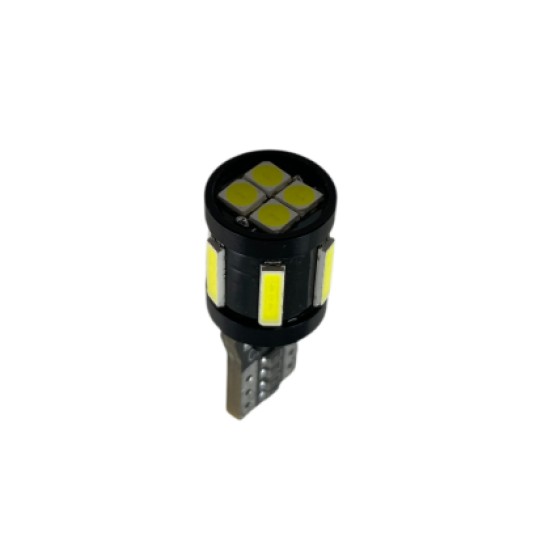 Led λάμπα τύπου Τ10 με 5 SMD led 7020 + 4 SMD μπροστά 3030 - Canbus 5000K - 1τμχ. Led λάμπα τύπου Τ10 με 5 SMD led 7020 + 4 SMD μπροστά 3030 - Canbus 5000K - 1τμχ.