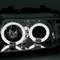 Φανάρια εμπρός angel eyes για Audi A3 (1996-2000) - χρωμίου , με λάμπες (Η1) - σετ 2τμχ. Φανάρια εμπρός angel eyes για Audi A3 (1996-2000) - χρωμίου , με λάμπες (Η1) - σετ 2τμχ.