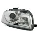 Φανάρια εμπρός led Dayline για Audi A3 (2003-2008) - chrome , με λάμπες (Η9) - σετ 2τμχ.