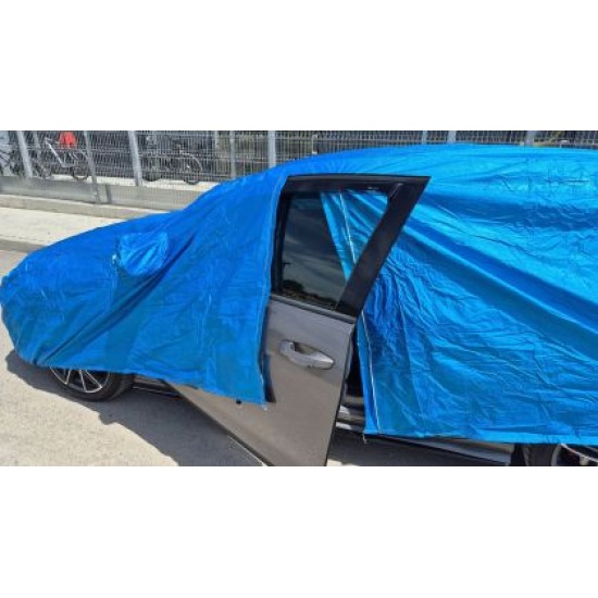 Κουκούλα αυτοκινήτου με επένδυση, φερμουάρ πόρτας και υποδοχές για τους καθρέπτες 533x183x122cm - μέγεθος XL - μπλε Κουκούλα αυτοκινήτου με επένδυση, φερμουάρ πόρτας και υποδοχές για τους καθρέπτες 533x183x122cm - μέγεθος XL - μπλε