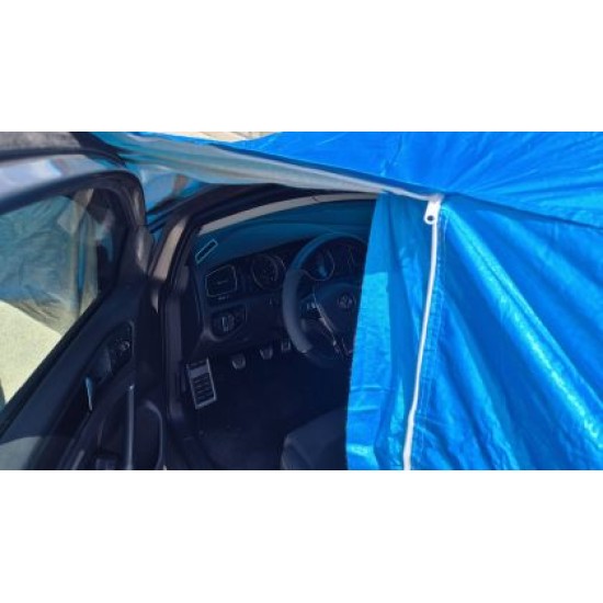 Κουκούλα αυτοκινήτου με επένδυση, φερμουάρ πόρτας και υποδοχές για τους καθρέπτες 572x183x122cm - μέγεθος XXL - μπλε Κουκούλα αυτοκινήτου με επένδυση, φερμουάρ πόρτας και υποδοχές για τους καθρέπτες 572x183x122cm - μέγεθος XXL - μπλε
