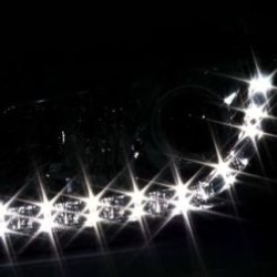 Φανάρια εμπρός led για Audi A3 (2003-2008) - μαύρα , με λάμπες (H7/Η1) - σετ 2τμχ.