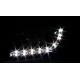 Φανάρια εμπρός led για Audi A3 (2003-2008) - μαύρα , με λάμπες (H7/Η1) - σετ 2τμχ.