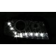 Φανάρια εμπρός led για Audi A3 (2003-2008) - chrome , χωρίς λάμπες (Η7) - σετ 2τμχ.