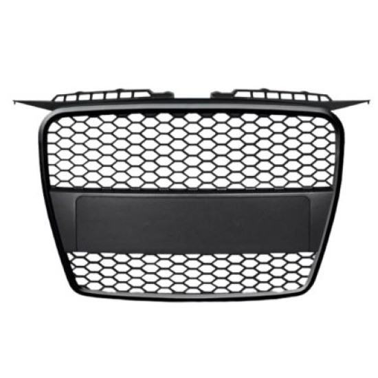 Μάσκα Audi A3 (2003-2008) με βάση για σήμα - RS-Look μαύρη