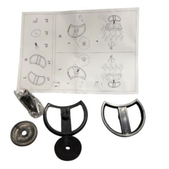 Μάσκα Audi A3 (2003-2008) με βάση για σήμα - RS-Look μαύρη