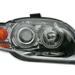 Φανάρια εμπρός angel eyes για Audi A4 (2004-2008) - chrome , χωρίς λάμπες (Η7) - σετ 2τμχ.