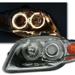 Φανάρια εμπρός angel eyes για Audi A4 (2004-2008) - chrome , χωρίς λάμπες (Η7) - σετ 2τμχ. Φανάρια εμπρός angel eyes για Audi A4 (2004-2008) - chrome , χωρίς λάμπες (Η7) - σετ 2τμχ.