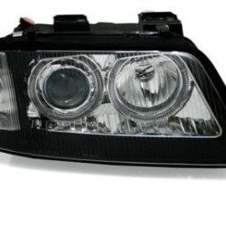 Φανάρια εμπρός angel eyes για Audi A6 (1997-2001) / Allroad 1999-2005 - μαύρα , με λάμπες (Η7) - σετ 2τμχ. Φανάρια εμπρός angel eyes για Audi A6 (1997-2001) / Allroad 1999-2005 - μαύρα , με λάμπες (Η7) - σετ 2τμχ.