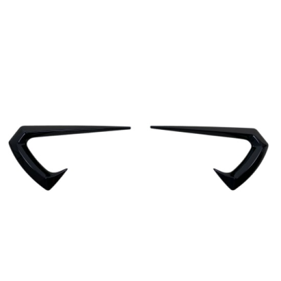 Πρόσθετα φτερού γύρω από τα φλας για Tesla Model Y - μαύρα γυαλιστερά