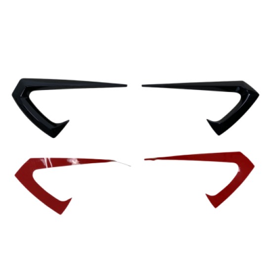 Πρόσθετα φτερού γύρω από τα φλας για Tesla Model 3 (2017-2022) Aero Style - μαύρα γυαλιστερά