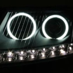 Φανάρια εμπρός angel eyes led Dayline για Audi A6 (2004-2008) - μαύρα , με λάμπες (Η1) - σετ 2τμχ. Φανάρια εμπρός angel eyes led Dayline για Audi A6 (2004-2008) - μαύρα , με λάμπες (Η1) - σετ 2τμχ.