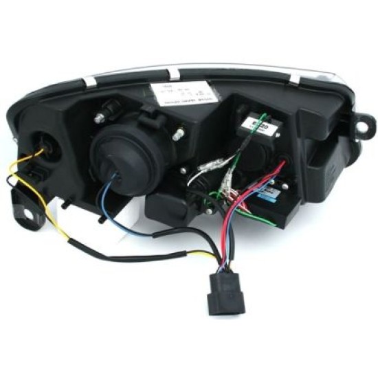 Φανάρια εμπρός led lightbar για Audi A6 4F (2004-2008) , με λάμπες (H7/Η1) - σετ 2τμχ.