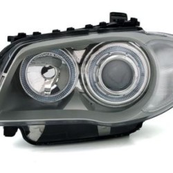 Φανάρια εμπρός angel eyes για BMW E87 (2004-2011) - chrome , χωρίς λάμπες (Η7) - σετ 2τμχ.