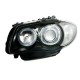 Φανάρια εμπρός angel eyes για BMW E87 / E81 / E82 (2004-2011) - μαύρα , χωρίς λάμπες (Η7) - σετ 2τμχ.