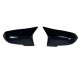 Καπάκια για καθρέφτη για BMW F20 / F22 / F23 / F30 / F31 / F34 / F32 / F36 / E84 / F87 - μαύρα γυαλιστερά