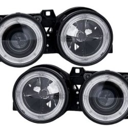 Φανάρια εμπρός με σταυρό για BMW E30 (1987-1990) - μαύρα chrome , χωρίς λάμπες (Η7) - σετ 2τμχ. Φανάρια εμπρός με σταυρό για BMW E30 (1987-1990) - μαύρα chrome , χωρίς λάμπες (Η7) - σετ 2τμχ.