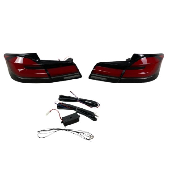Πίσω φανάρια led για F10 sedan (2010-2013) G30 design φιμέ - σετ 2τμχ.