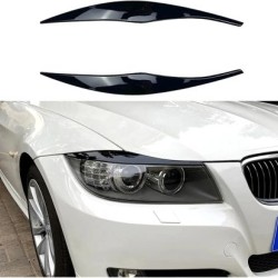 Φρυδάκια φαναριών για BMW E90 (2005-2012) - μαύρα γυαλιστερά